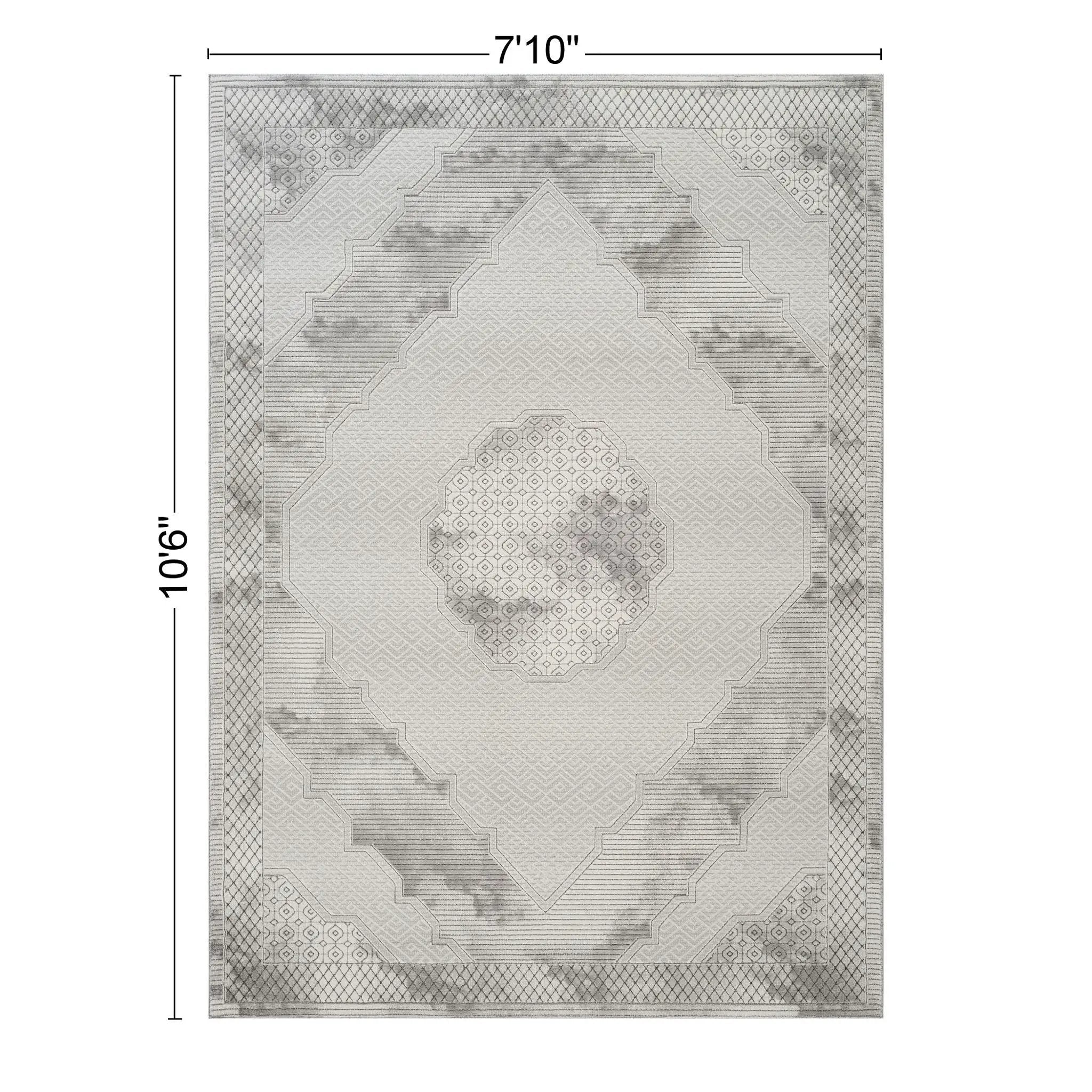 Geometrix - Medallion Rug With Geometric 3D Effect by Unique Piece Furniture