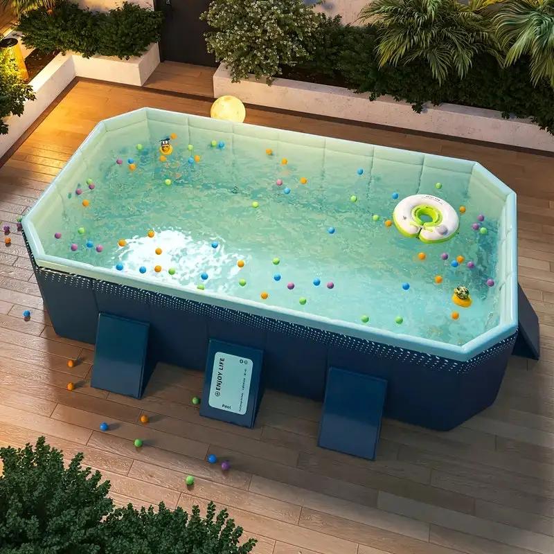2.1m PVC Folding Pool (Not Inflatable) by HouseOfZazla