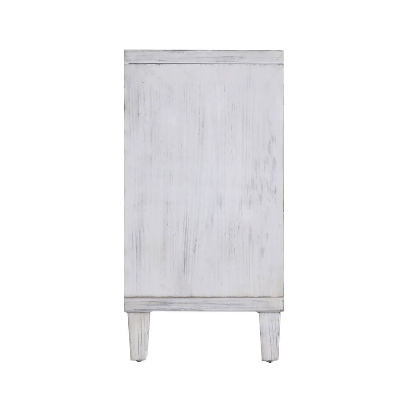Accent Cabinet 4 Door Wooden Cabinet Sideboard Buffet Server Cabinet Storage Cabinet, For Living Room, Entryway, Hallway, Office, Kitchen And Dining Room - White Wash by HouseOfZazla