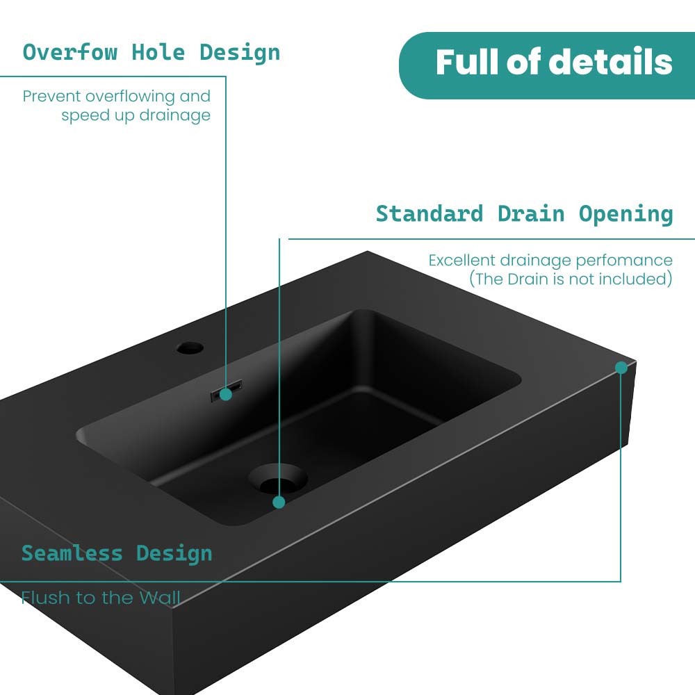 BB02-30-109 Integrated Engineered Solid Surface Basin Matt by HouseOfZazla