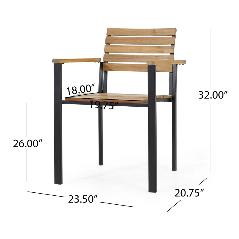 Laris Wood And Metal Chair by HouseOfZazla