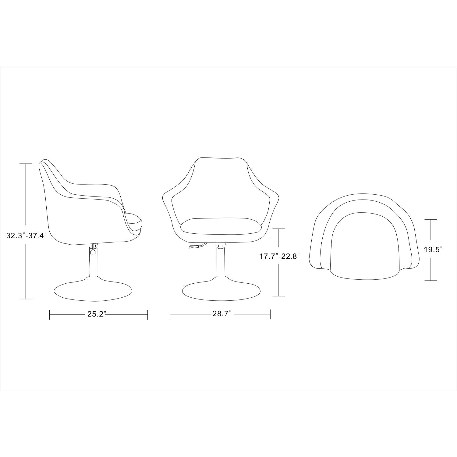 Kinsey - Swivel Lounge Chair - Red by HouseOfZazla