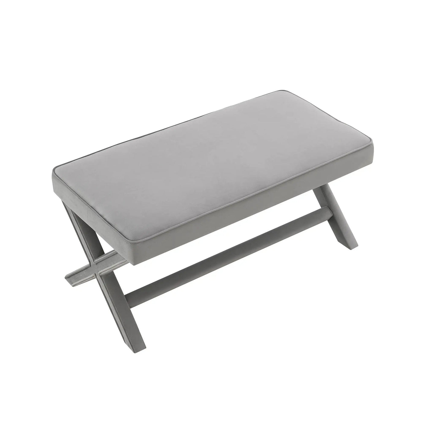 Comfort Double Bench Upholstered With X Crossed Legs by HouseOfZazla