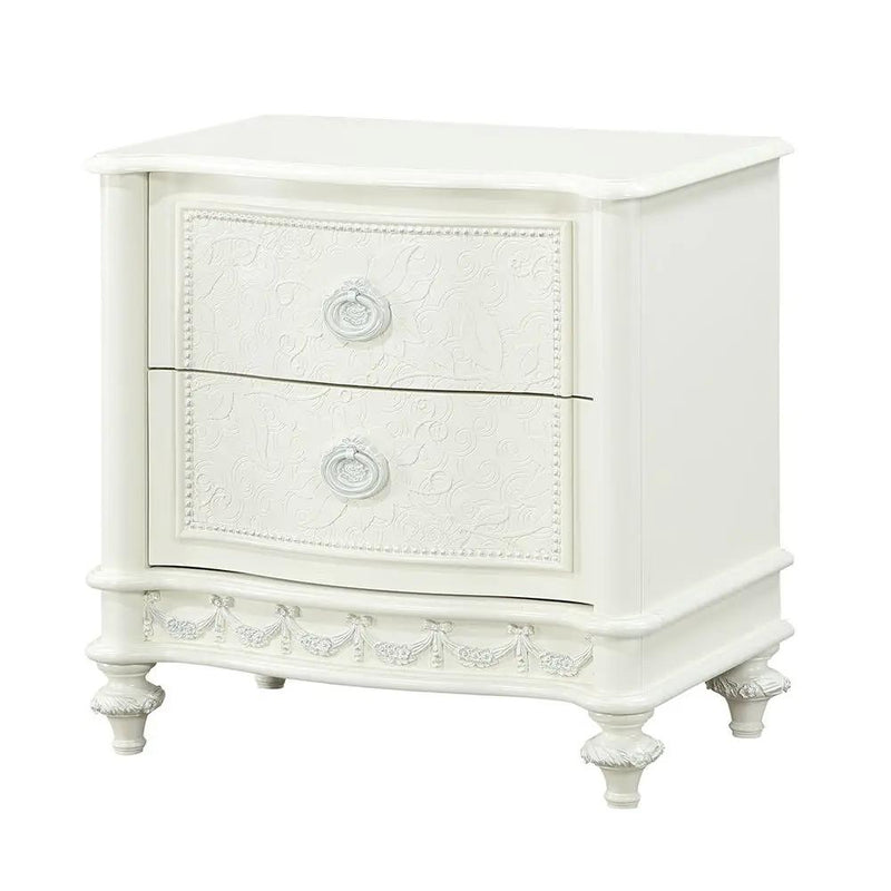 Dorothy - Nightstand With 2 Drawers - Ivory by Unique Piece Furniture