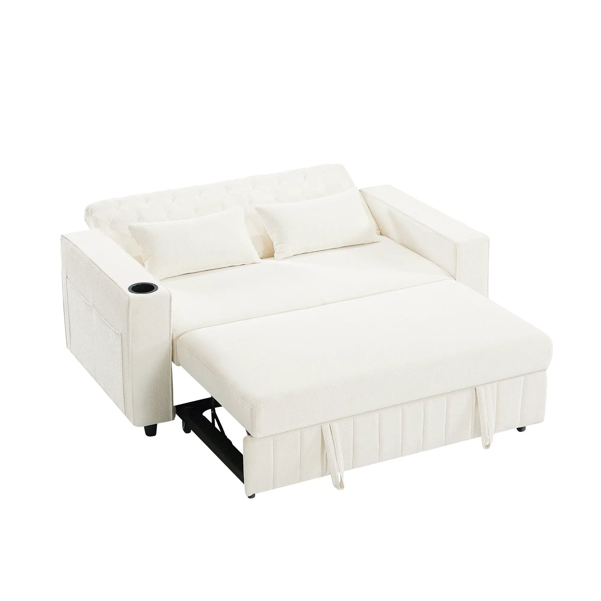 Pull-Out Sofa Bed Convertible Couch With Adjustable Backrest For Living Room by HouseOfZazla