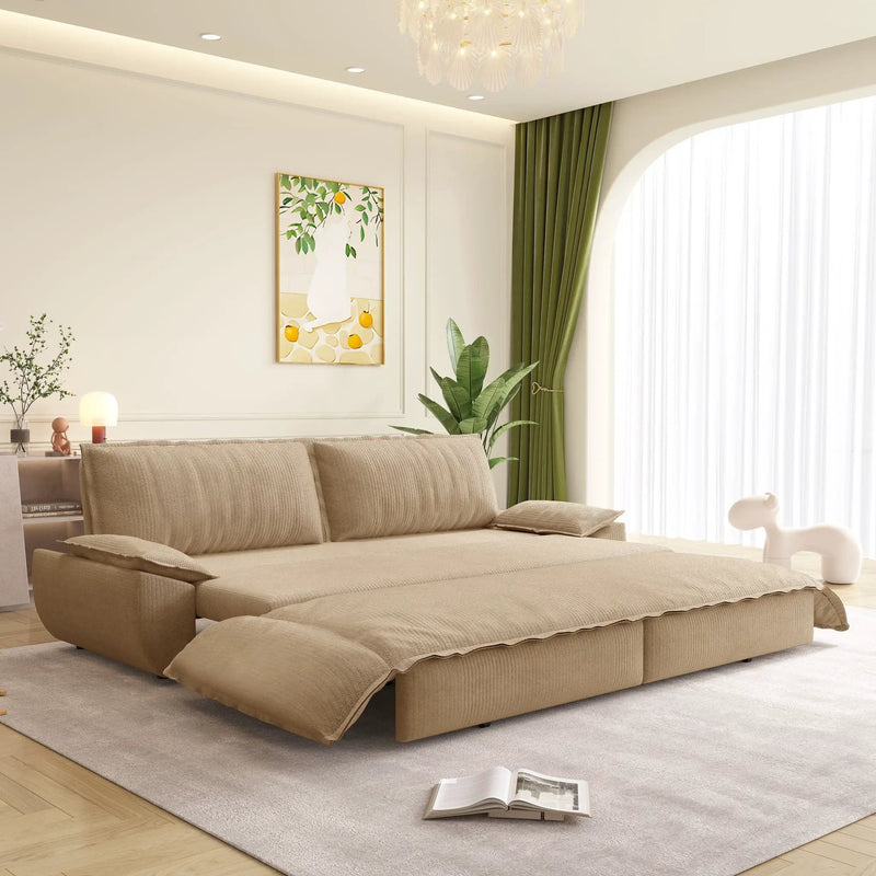 Queen Pull Out Sofa Bed, 3 In 1 Convertible Sleeper Sofa by HouseOfZazla