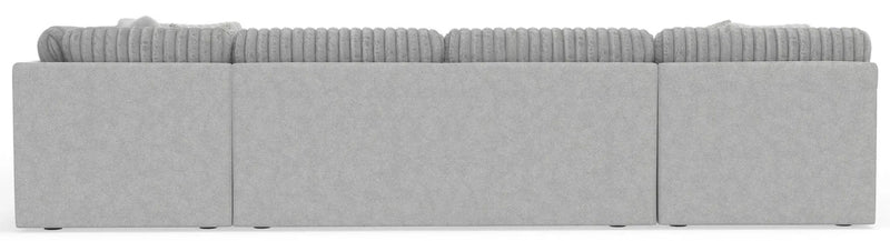 Logan - Upholstered Sectional With Comfort Coil Seating - 46" Cocktail Ottoman And Accent Pillows Included by Unique Piece Furniture