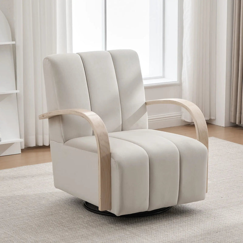 360° Swivel Accent Chair With Armrests by Unique Piece Furniture