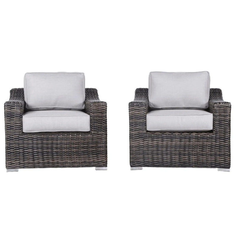 Modern Patio Chair With Cushions (Set of 2) - Brown by Unique Piece Furniture