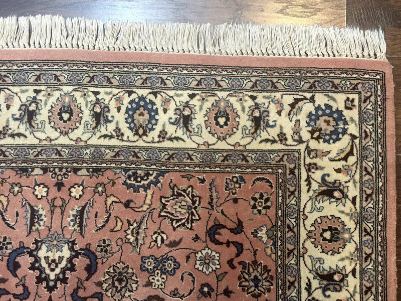 Pak Persian Rug 4x6, Pink and Cream, Very Fine 225 KPSI, Handmade Wool Oriental Carpet by Jewel Rugs