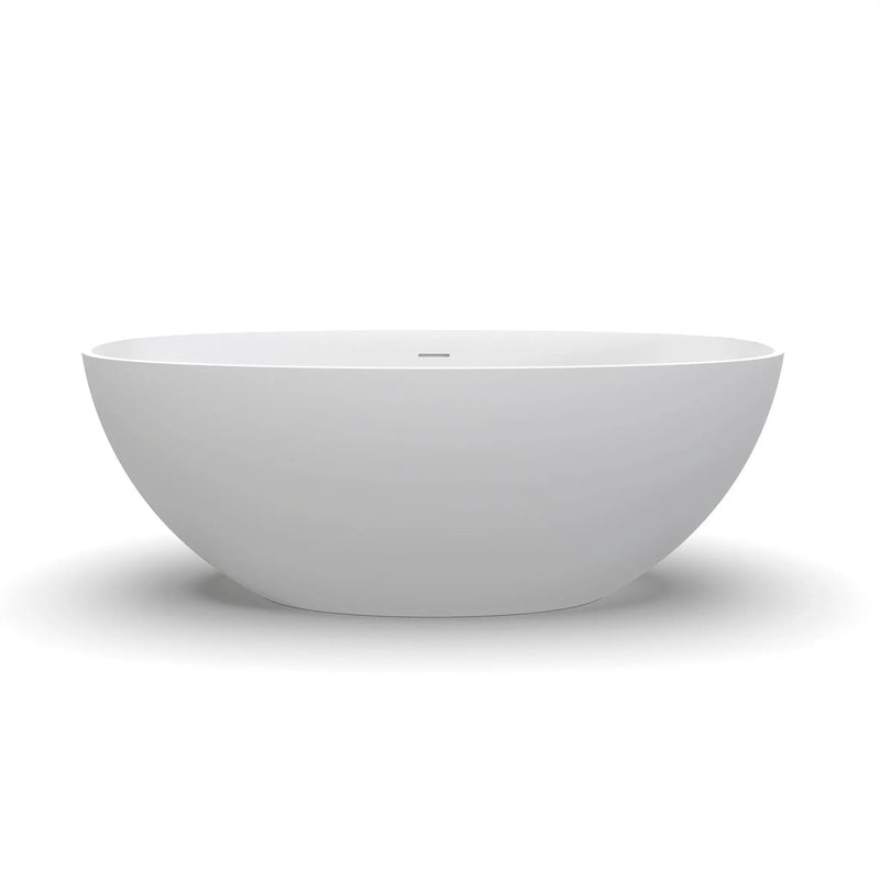 61 Inch Small Size Artificial Stone Solid Surface Freestanding Bathroom Bathtub by HouseOfZazla
