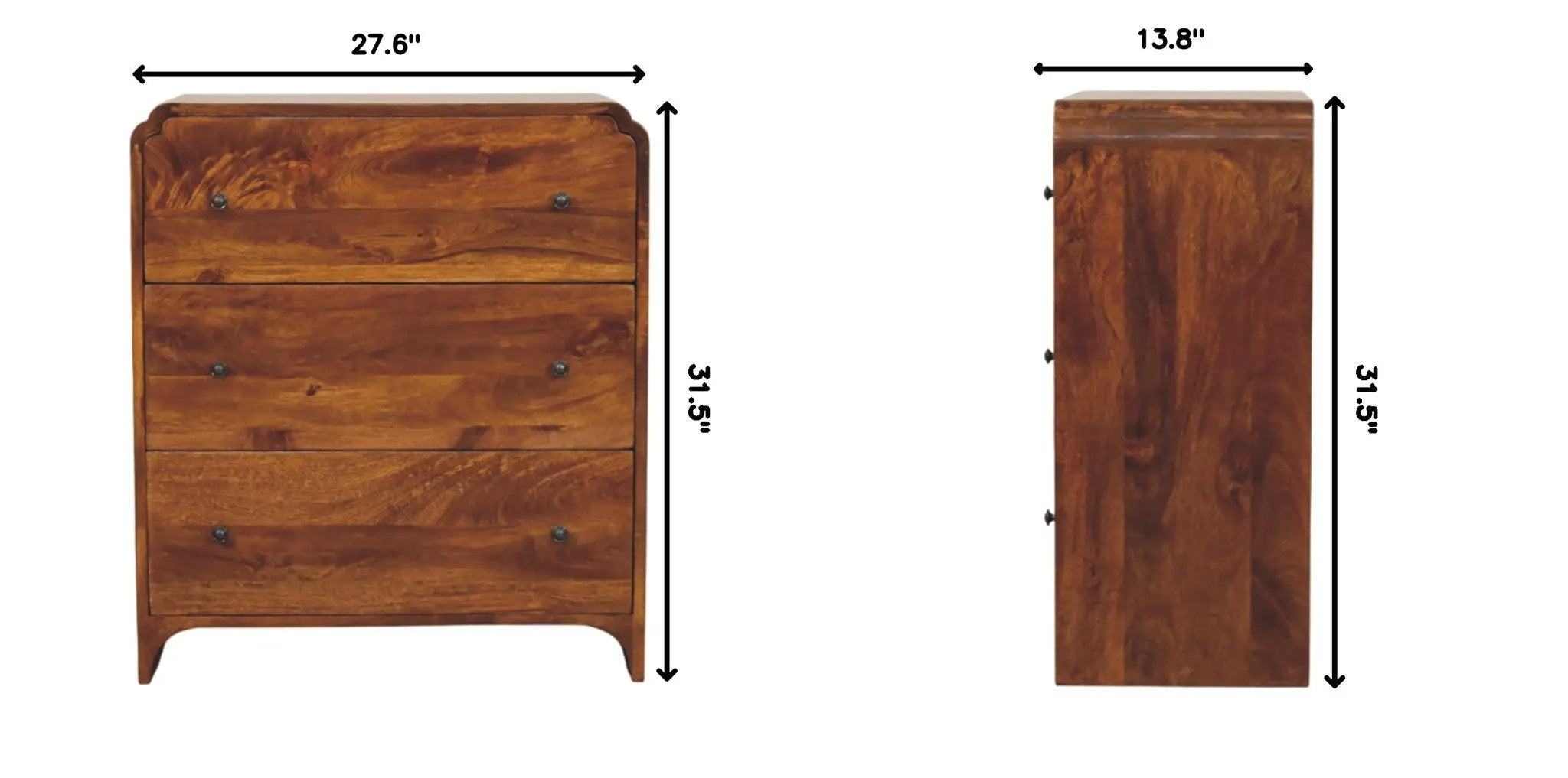 Newton - 3 Drawer Chest - Brown by HouseOfZazla