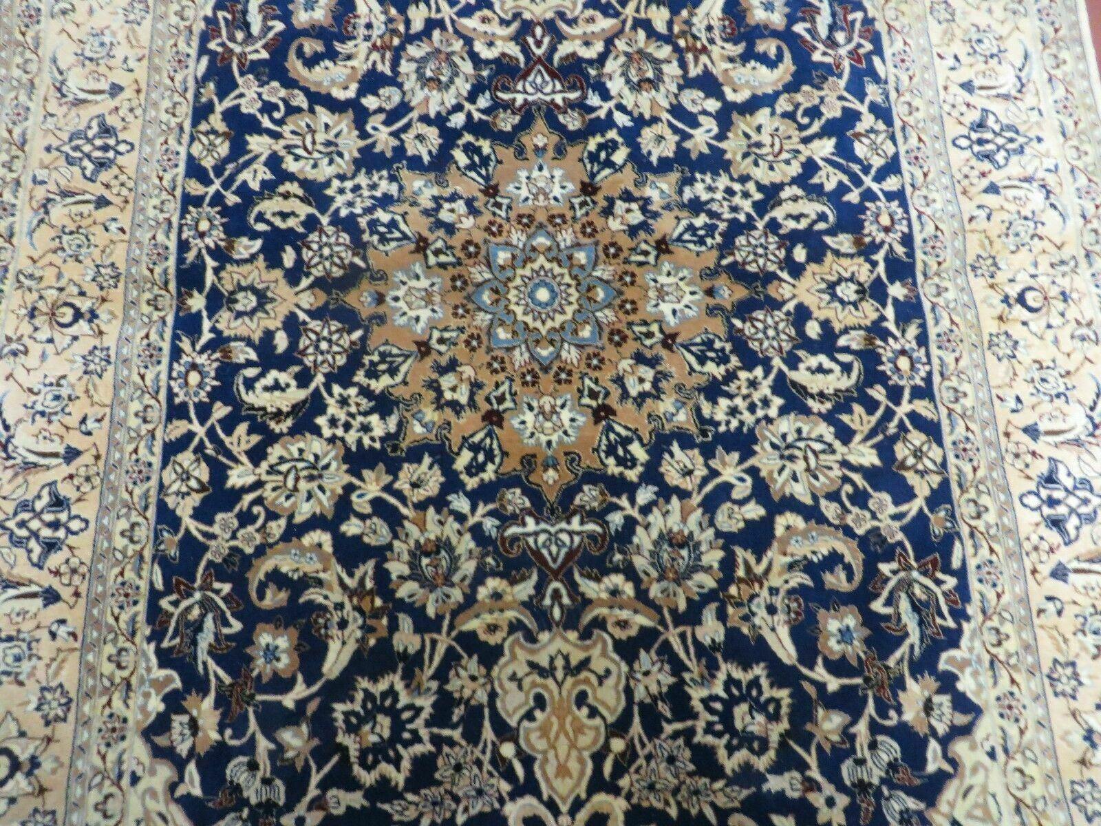 4' X 6' Handmade Ultra Fine India Floral Oriental Wool Silk Rug Hand Knotted by Jewel Rugs