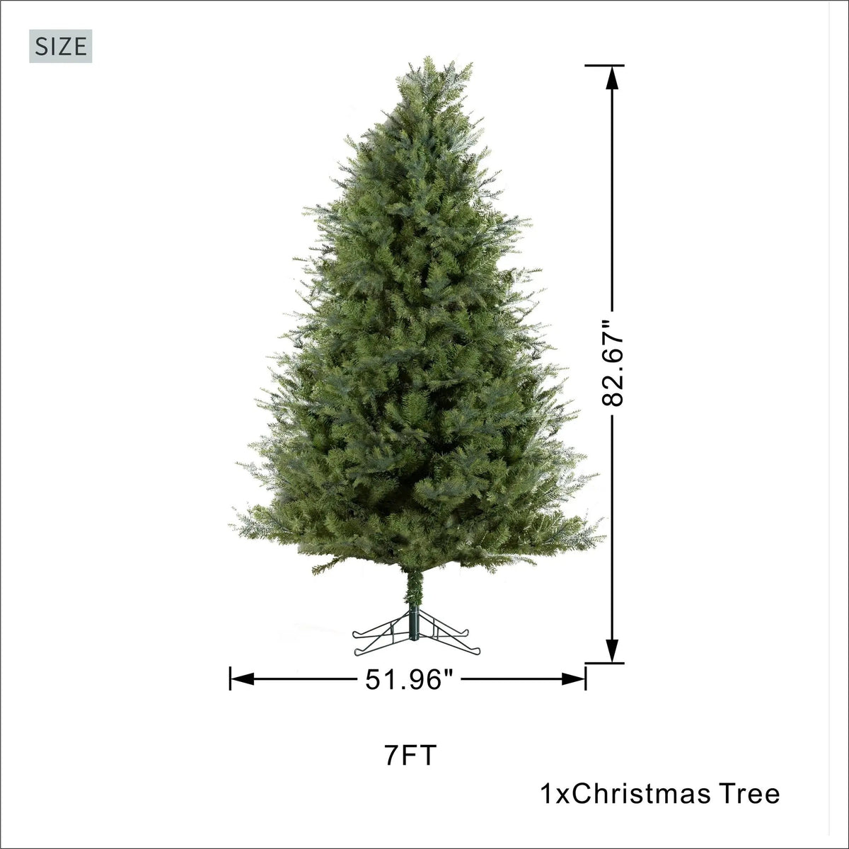 7 Ft Realistic PE/PVC Hybrid Christmas Tree with Fresh Pine Scent by HouseOfZazla