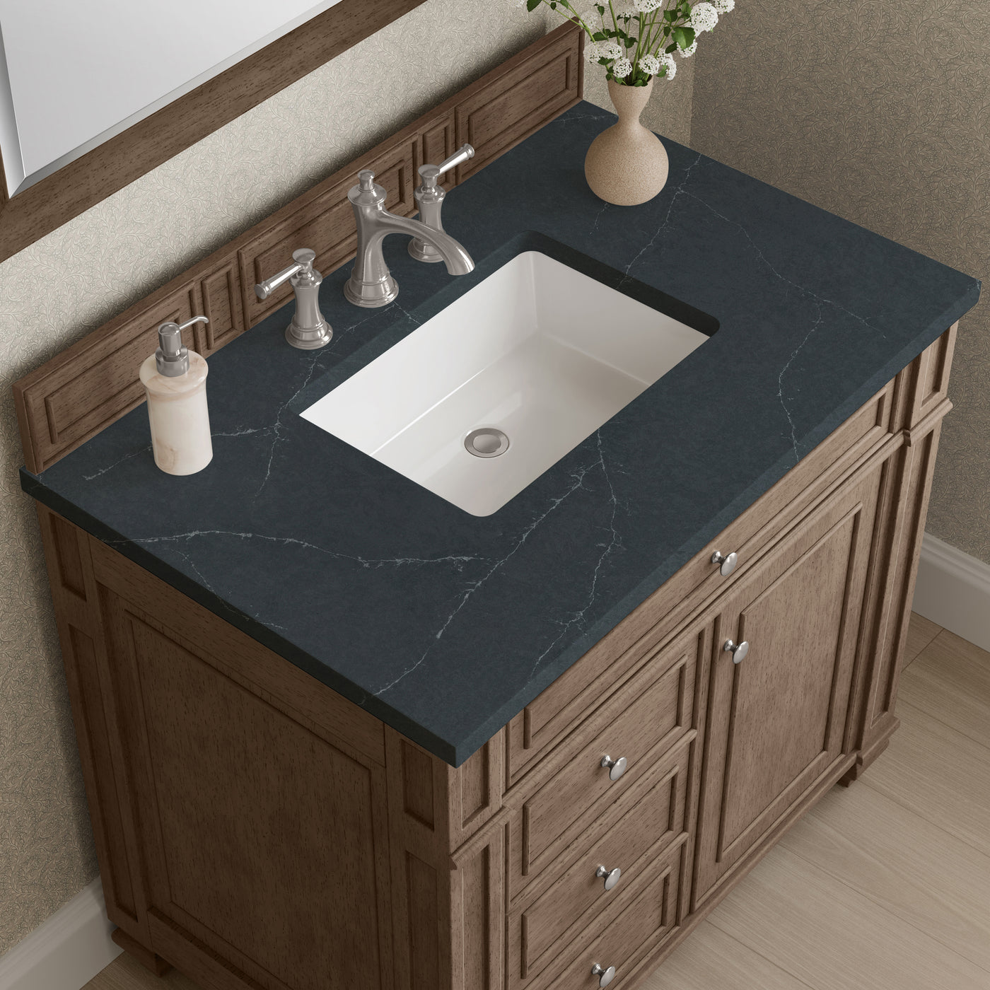 James Martin Bristol 36" Single Bathroom Vanity, Whitewashed Walnut, view 27