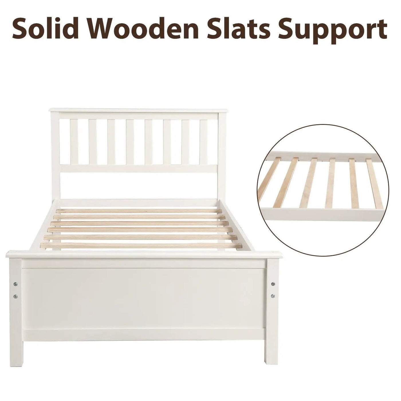 Platform Bed With Headboard, Footboard And Wood Slat Support by Unique Piece Furniture