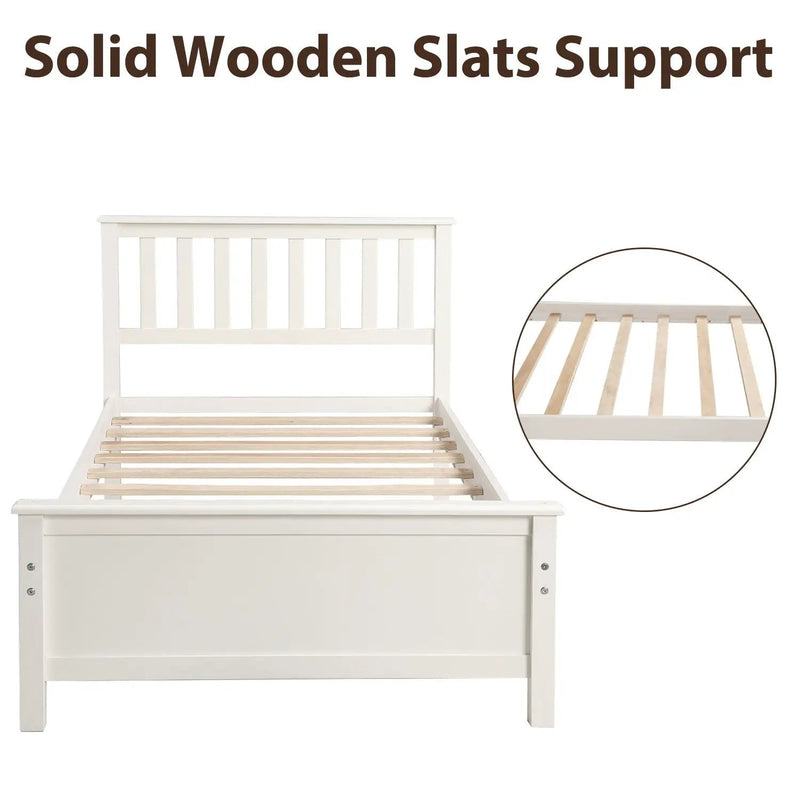 Platform Bed With Headboard, Footboard And Wood Slat Support by Unique Piece Furniture