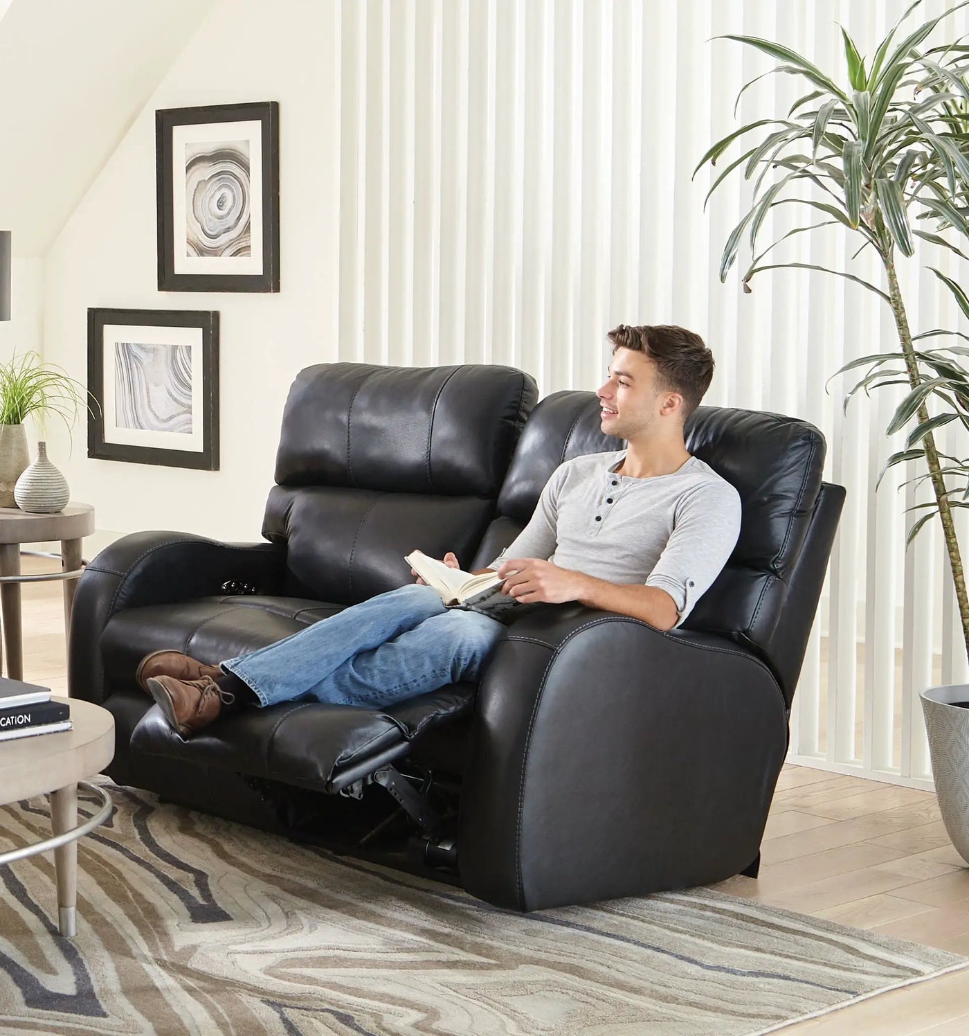 Angelo - Power Reclining Loveseat by Unique Piece Furniture