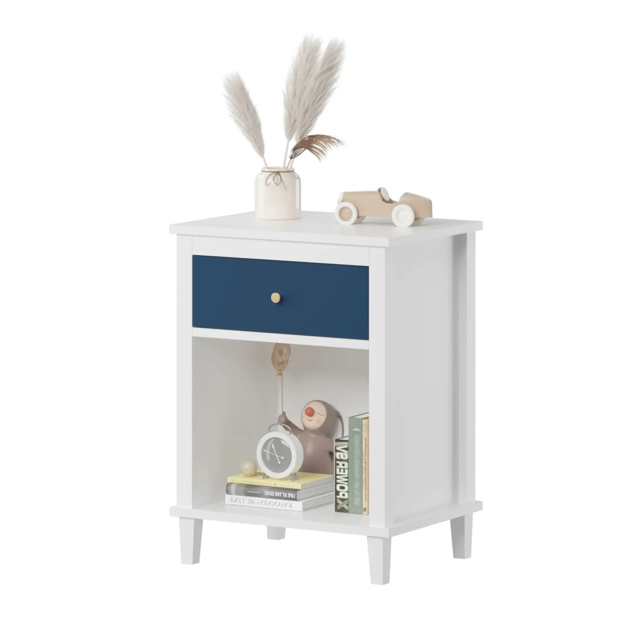 Nightstand With 1 Drawer 1 Shelf by HouseOfZazla