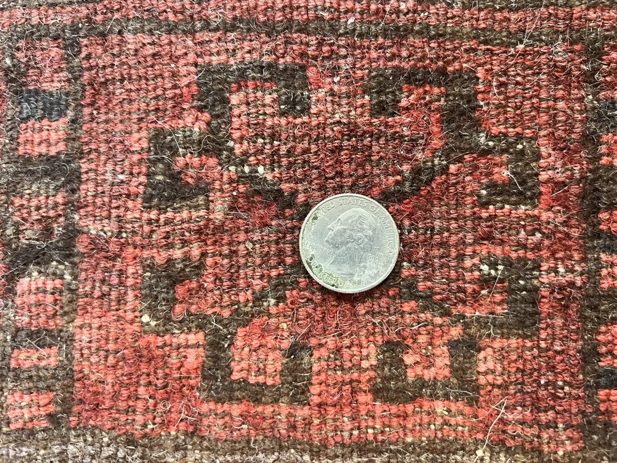 Afghan Rug 3x6, Semi Antique Vintage Oriental Carpet, Wool Handmade Red Rug, Tribal Rug, Afghan Beshir Rug by Jewel Rugs