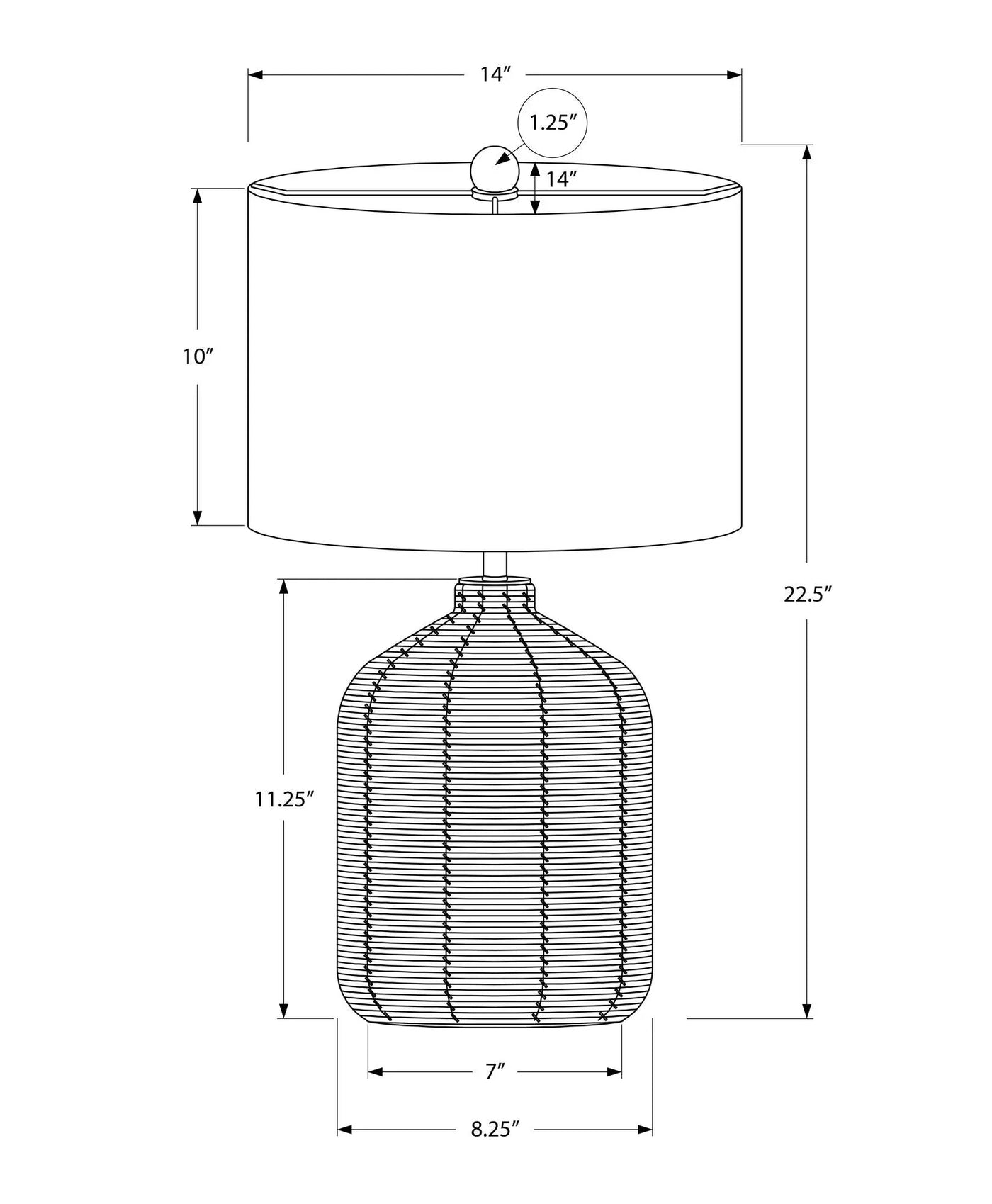Lighting, Table Lamp, Rattan, Modern by Unique Piece Furniture