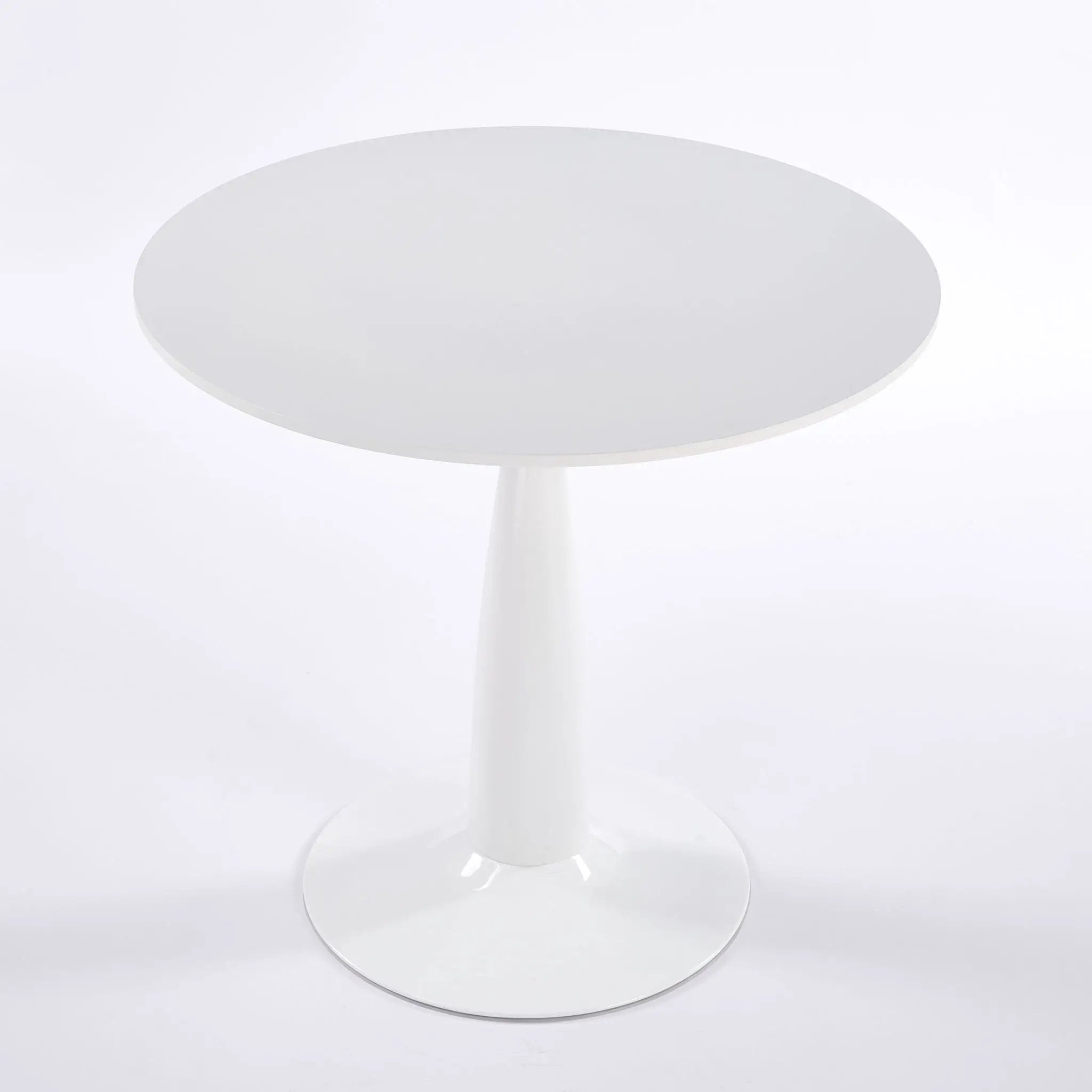 Pedestal Table, Round For Kitchen - White