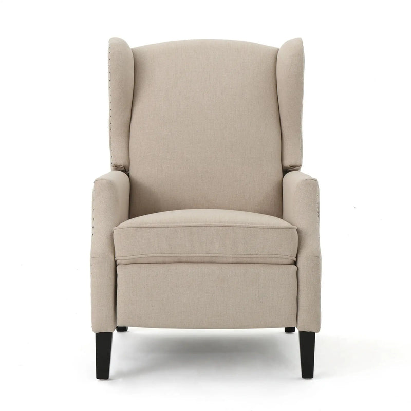 Westeros Wing Back Fabric Upholstered Recliner by Unique Piece Furniture