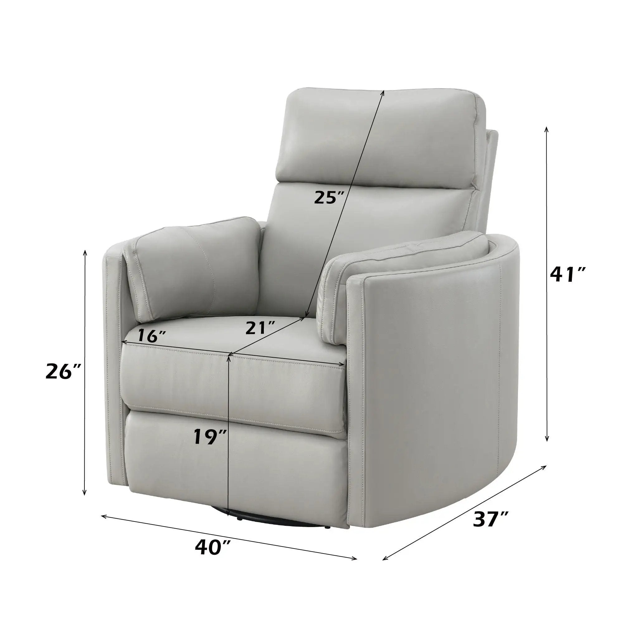 Sagen - Glider Recliner With Swivel by Unique Piece Furniture