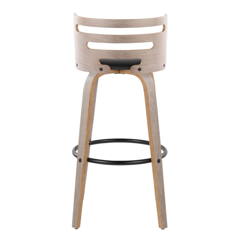 Cosini - Mid Century Modern Fixed Height, Barstool & Swivel And Round Footrest (Set of 2) by Unique Piece Furniture