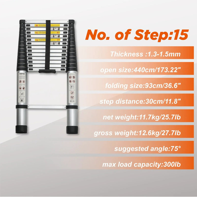 Telescoping Ladder 14.5FT by HouseOfZazla