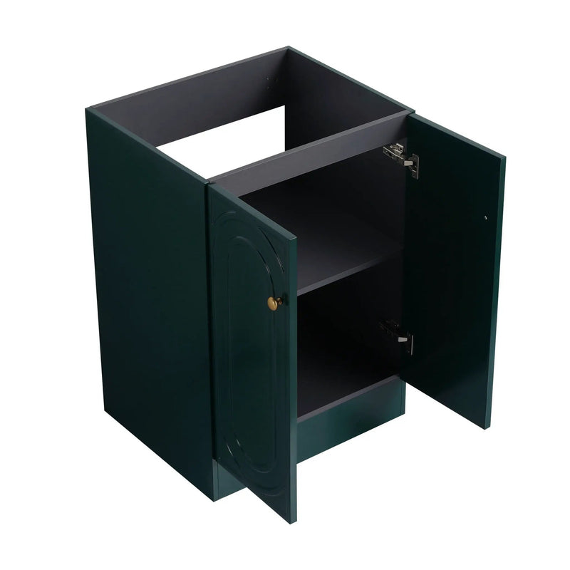 Contemporary Freestanding Bathroom Vanity With Resin Sink & Soft-Close Cabinet Doors by HouseOfZazla