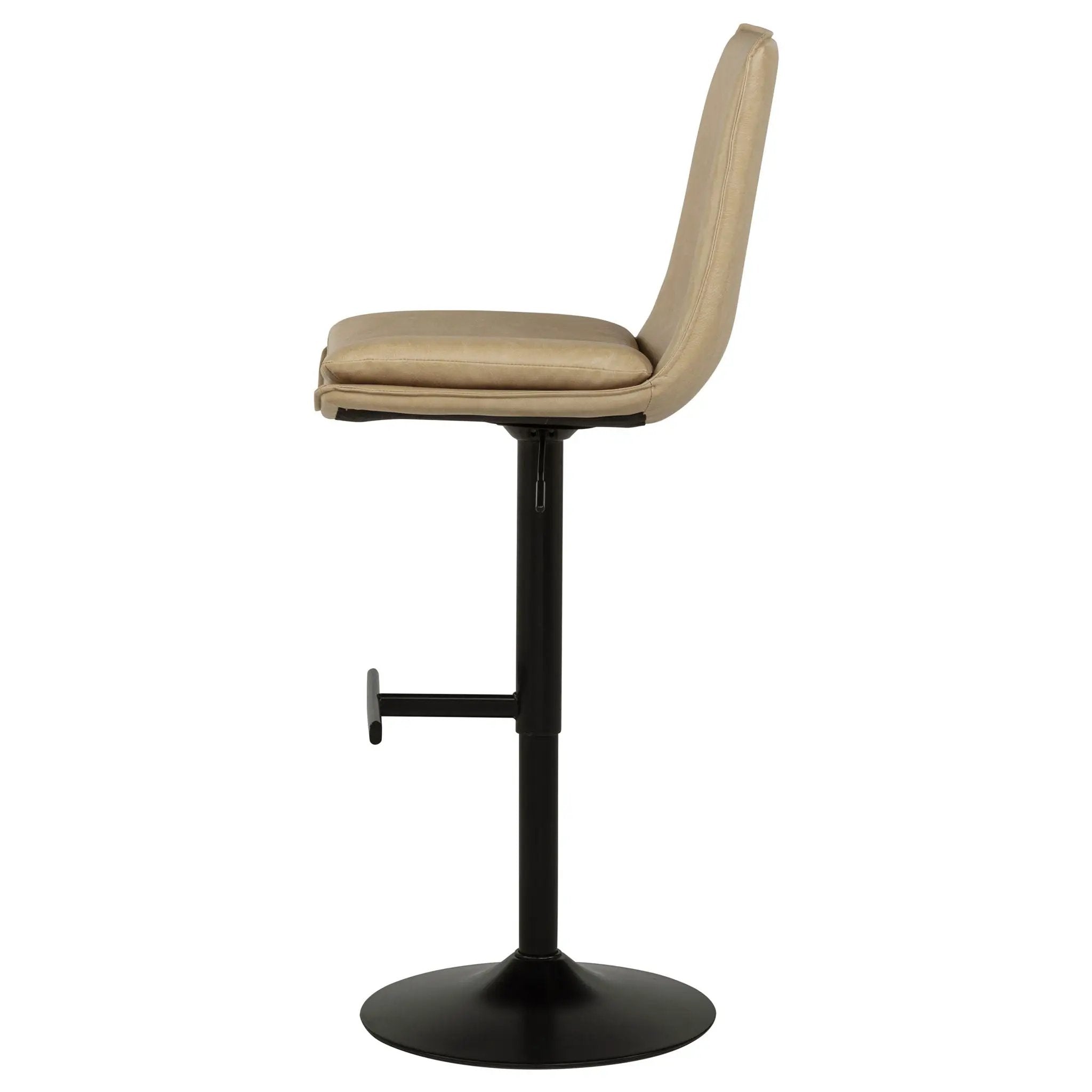 Eldridge Faux Leather Upholstered Adjustable Bar Stool Tan by Unique Piece Furniture