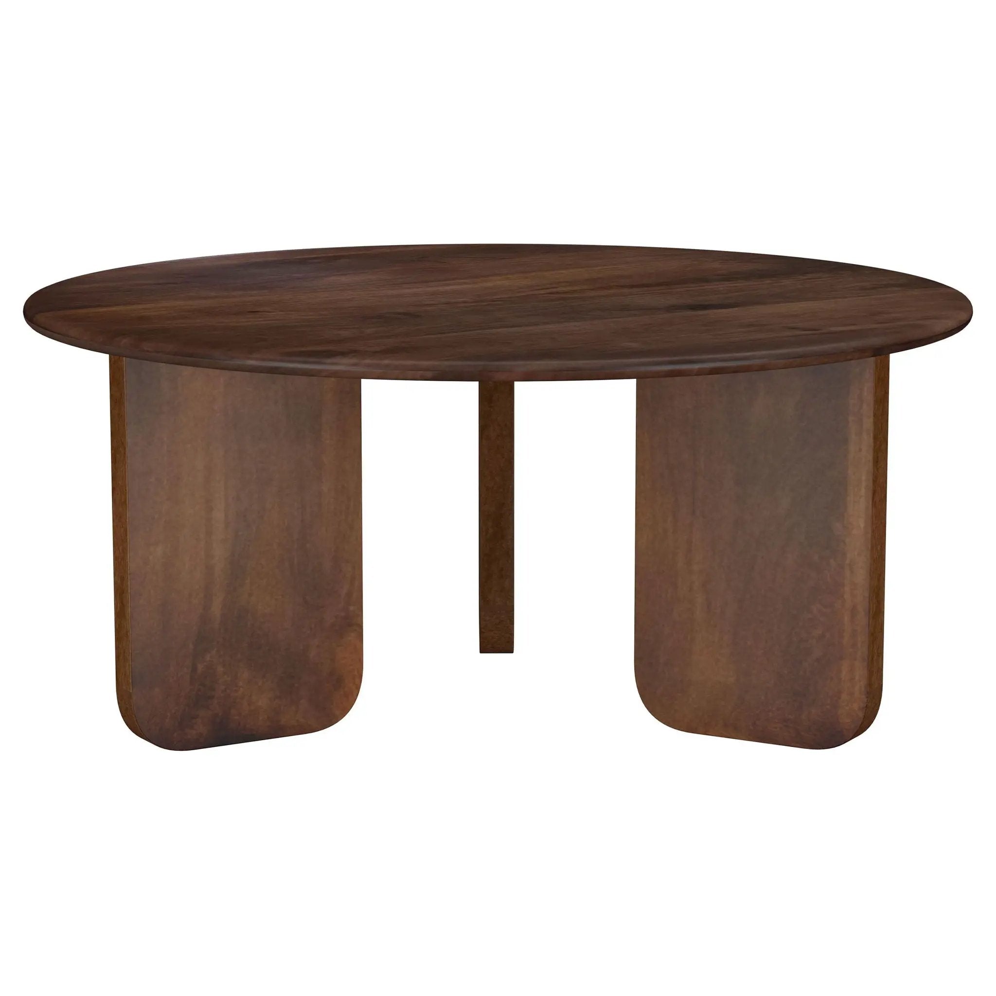 Dale Round Solid Mango Wood Coffee Table Brown by Unique Piece Furniture