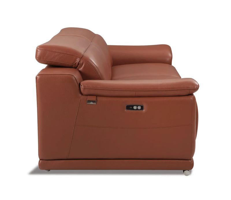 Genuine Italian Leather Power Reclining Sofa by BLAKHOM