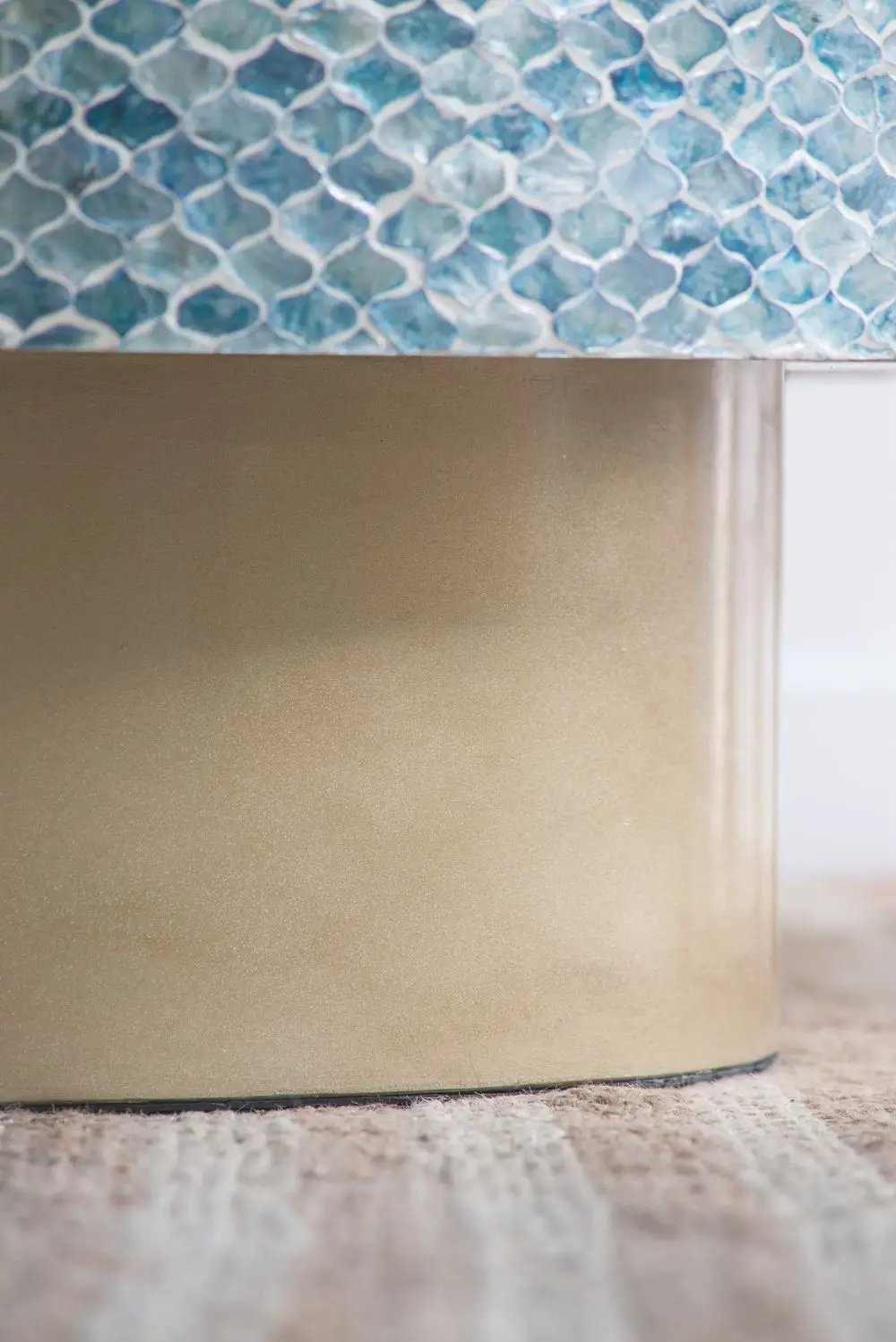 Unique Capiz Coffee Table & Pedestal Base by HouseOfZazla