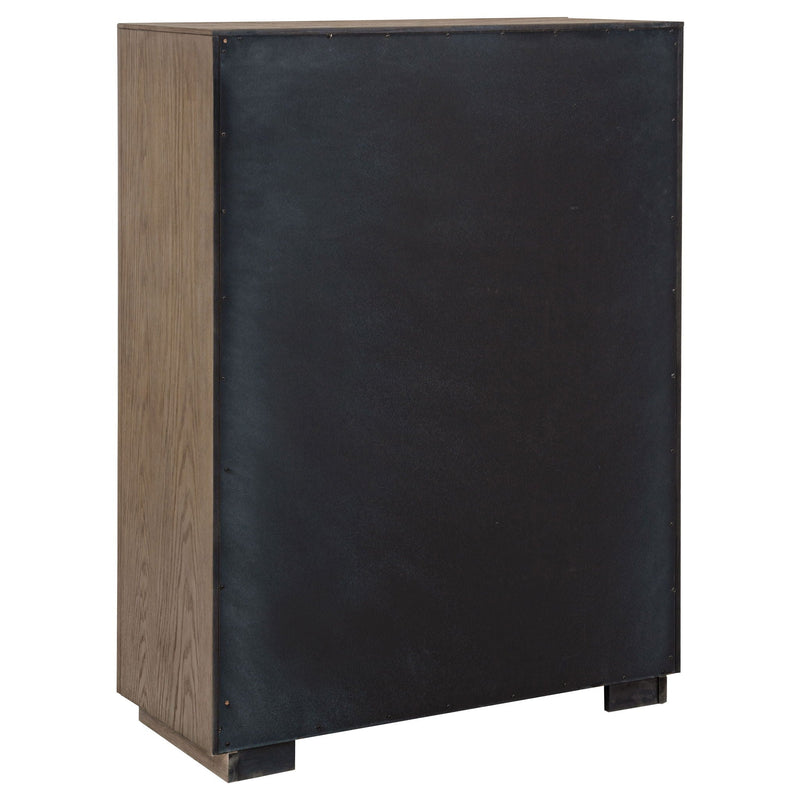 Gibbons Barley - 5 Drawer Bedroom Chest - Brown by HouseOfZazla