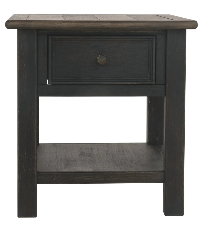 Tyler Creek - Rectangular End Table - Grayish Brown / Black by Unique Piece Furniture