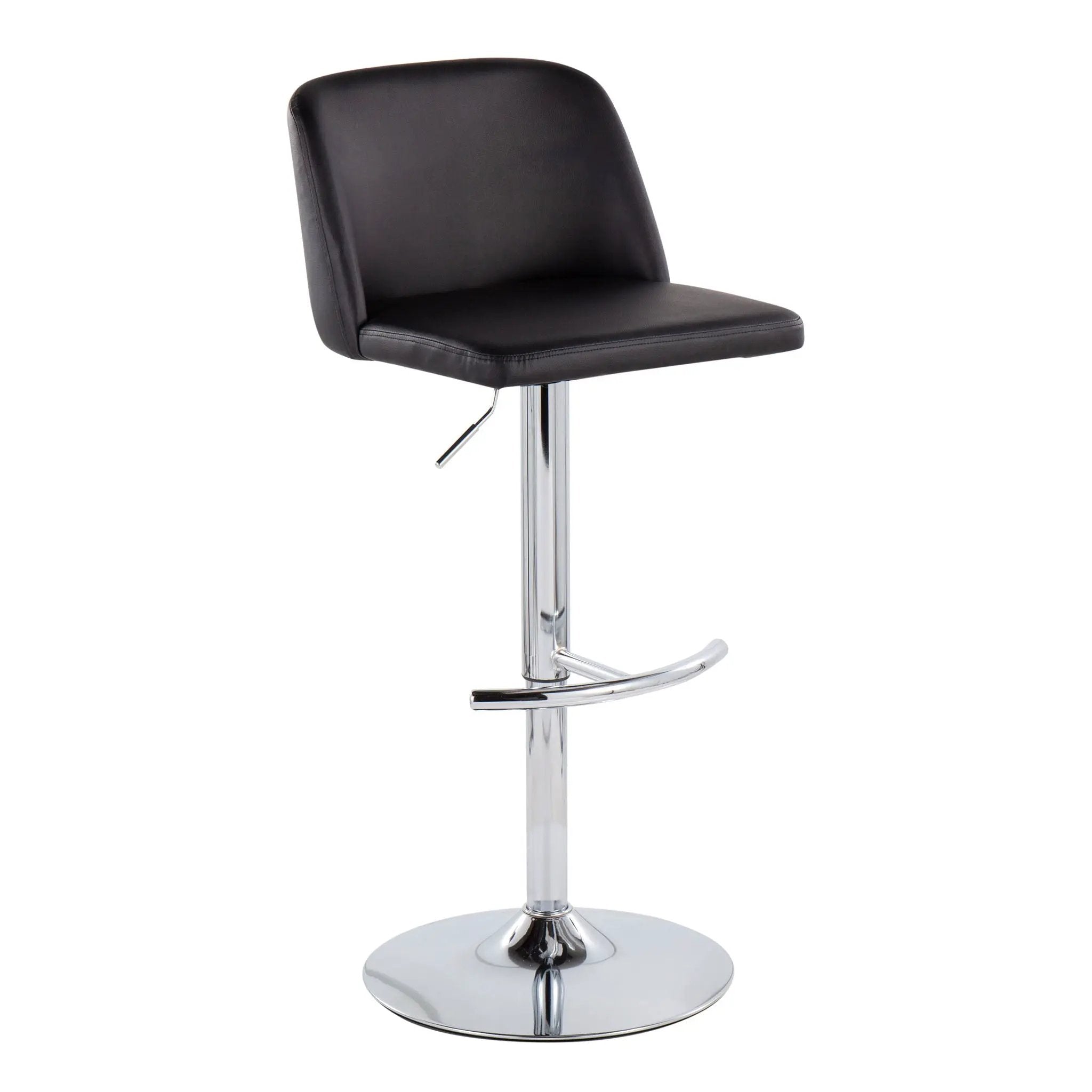 Toriano - Contemporary Adjustable Barstool With Swivel & Rounded T Footrest (Set of 2) by Unique Piece Furniture