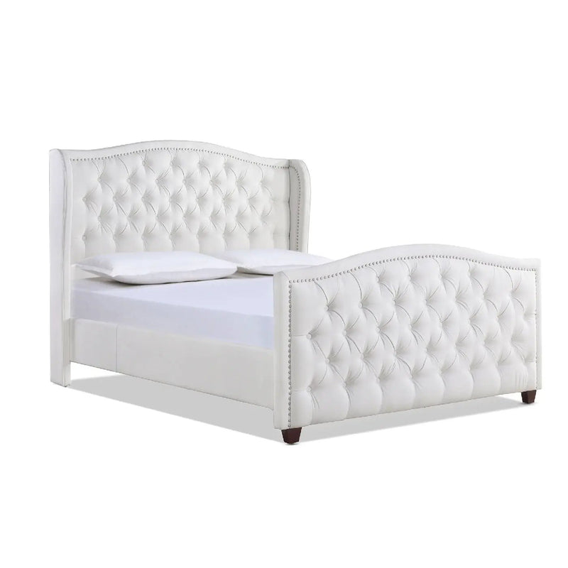 Marcella - Upholstered Shelter Headboard Bed Set by Unique Piece Furniture