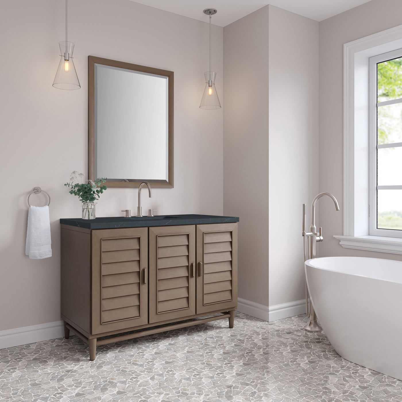 James Martin Portland 48" Single Bathroom Vanity, Whitewashed Walnut, view 35