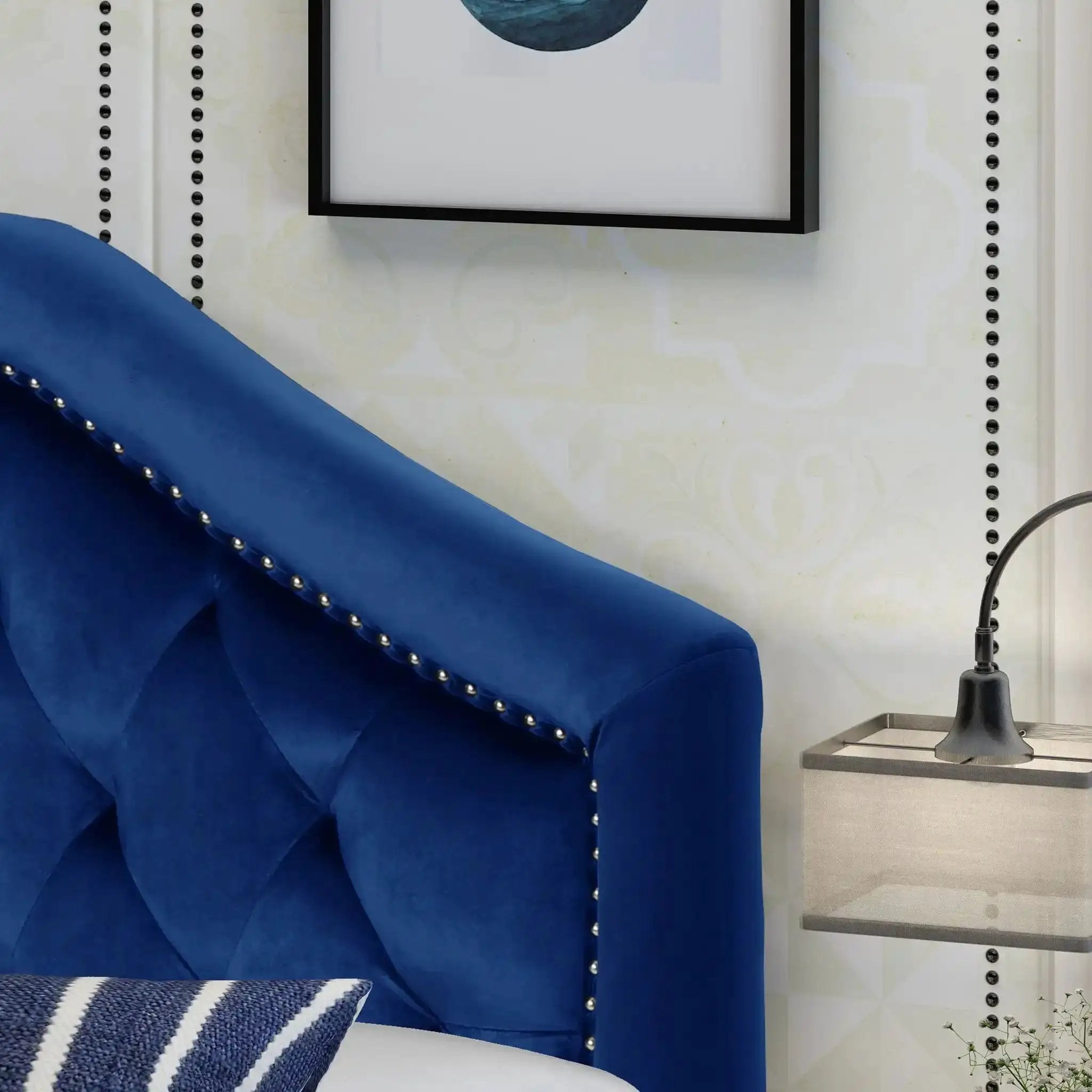 Kaarina Contemporary Tufted Fabric Headboard by HouseOfZazla