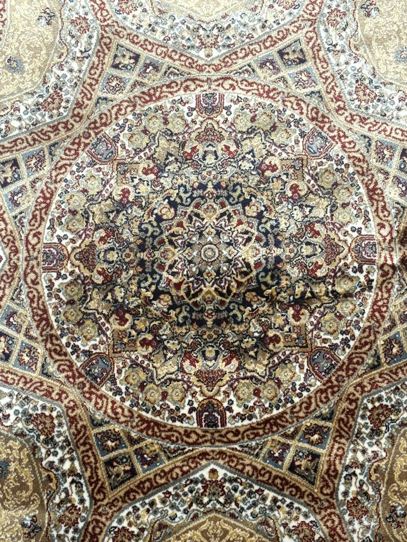 Turkish Silk Runner Rug 2.6 x 13, Dome Design, Hereke Runner, Bamboo Silk, New by Jewel Rugs