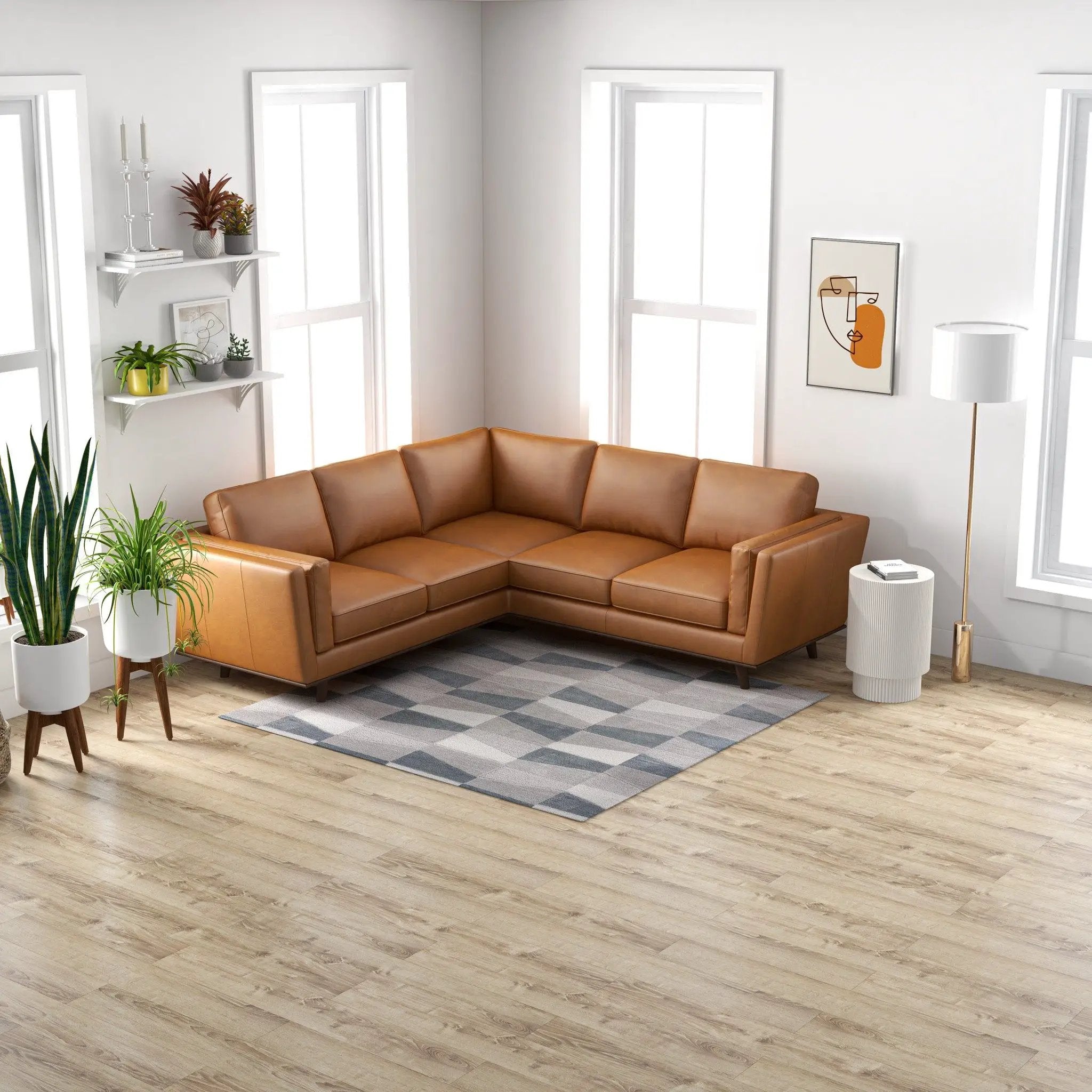 Erman - Corner Sofa - Tan by Unique Piece Furniture