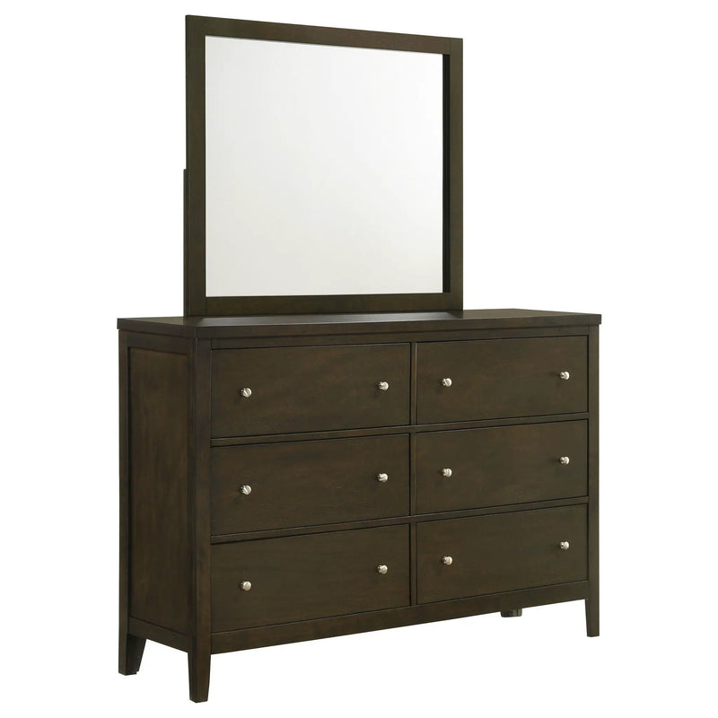 Wilkes 6-drawer Dresser and Mirror Dark Cocoa by Unique Piece Furniture