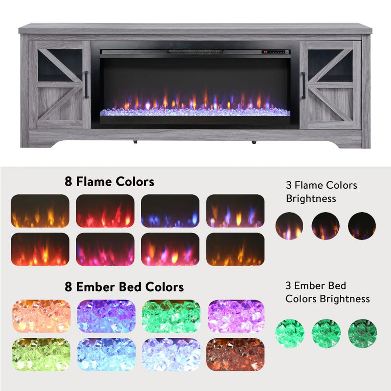 75" Fireplace TV Stand for TVs up to 80", photo 7 of 10