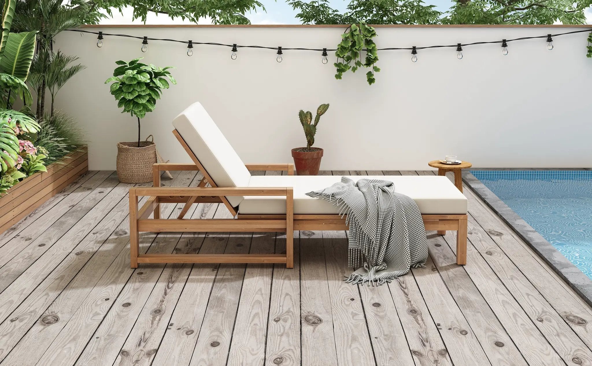 TREXM Outdoor Lounge Chairs Set of 2 by HouseOfZazla