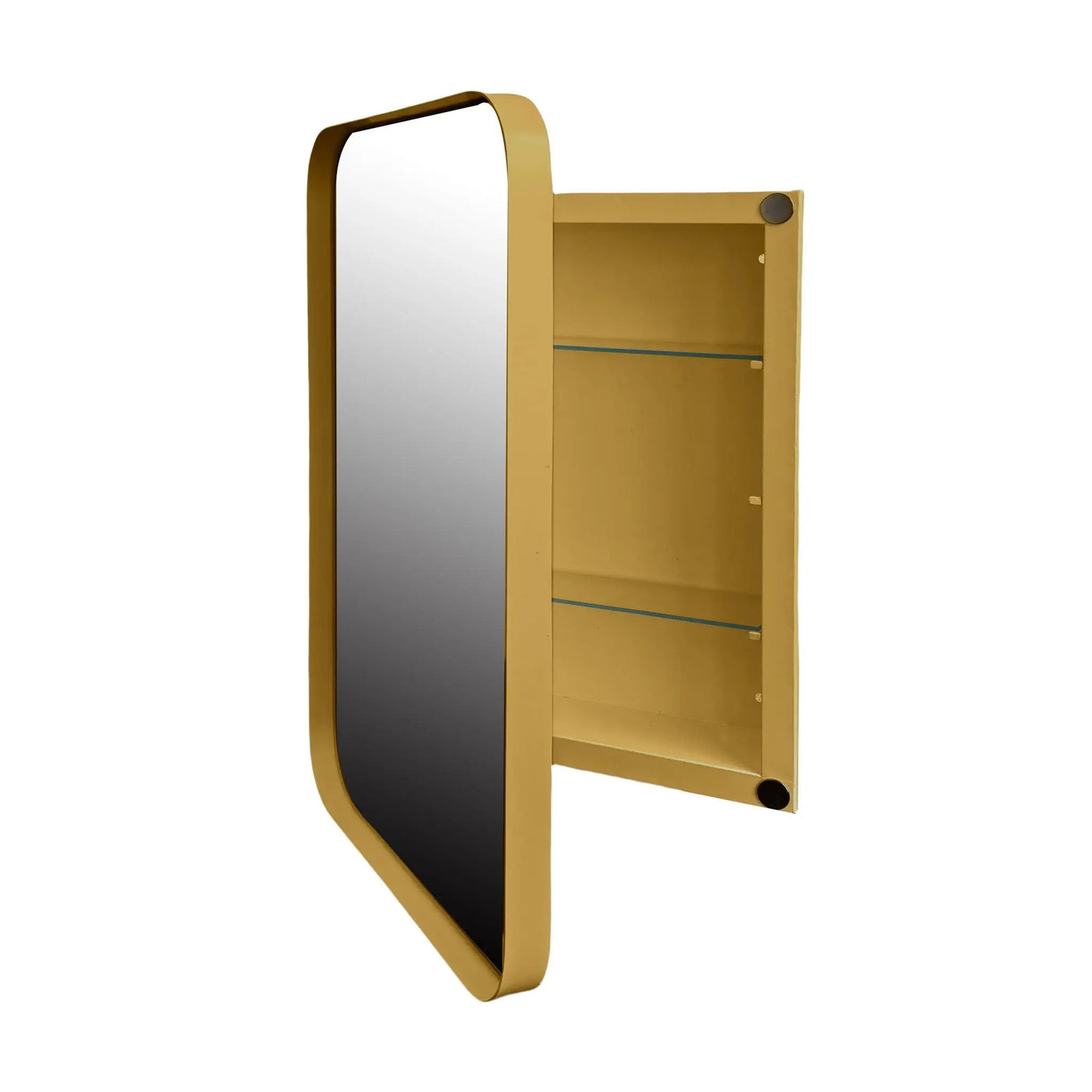 Recessed Metal Framed Medicine Cabinet With Mirror And Adjustable Shelves Wall Mirror With Storage For Bathroom by HouseOfZazla