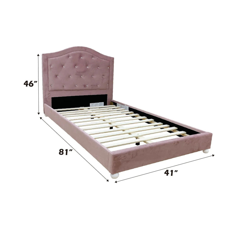 Reggie - Twin Bed - Pink by HouseOfZazla