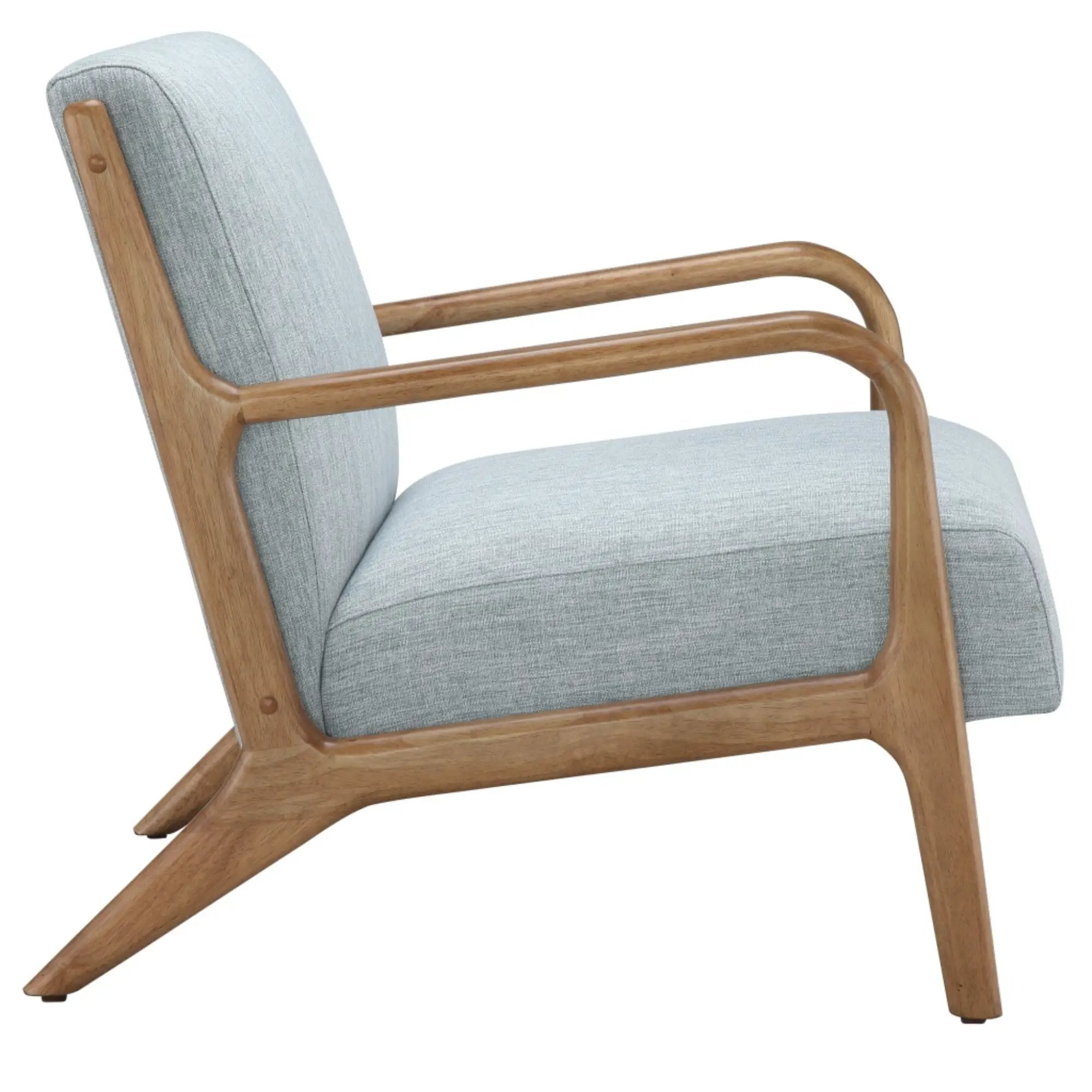 Mid-Century Style Lounge Chair With Upholstered Seat by HouseOfZazla
