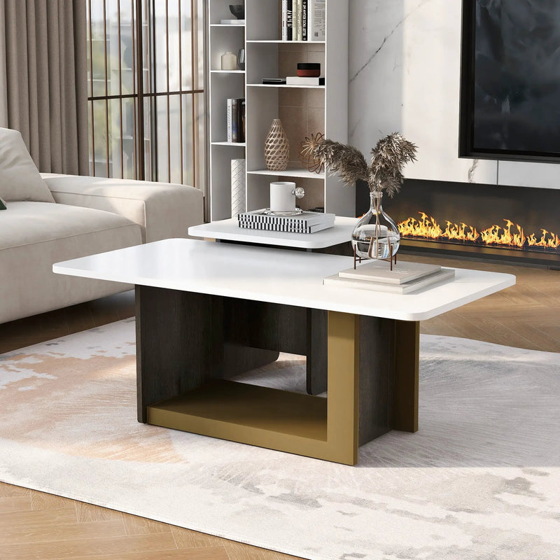 Small Square Coffee Table With End Table (Set of 2) by Unique Piece Furniture